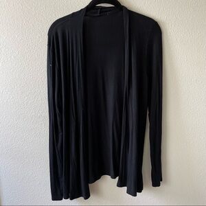 Tahari Black Long Sleeve Open Front Cardigan